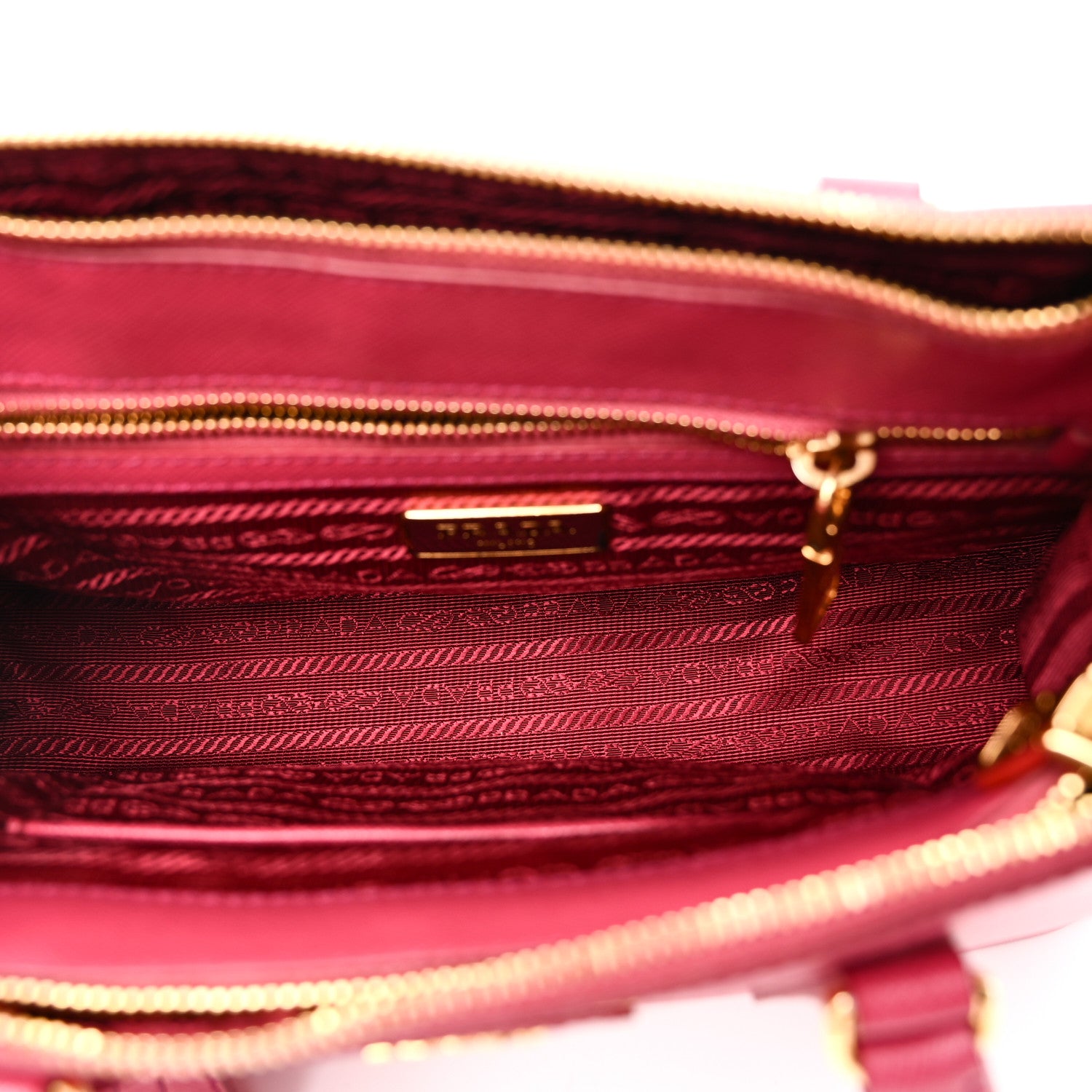 Prada Saffiano Mini Galleria Double Zip Tote Peonia 1878049