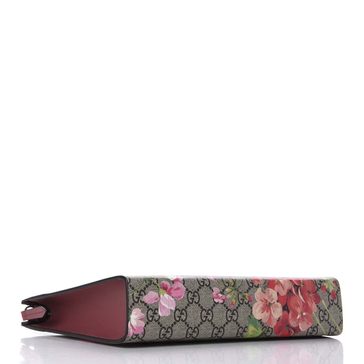 Gucci GG Supreme Monogram Blooms Large Cosmetic Case Beige Multicolor Dry Rose 4 of 7