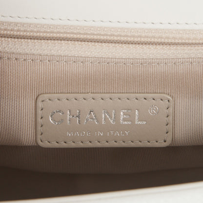 Chanel Patent Goatskin Quilted New Medium Boy Flap White 6 of 7