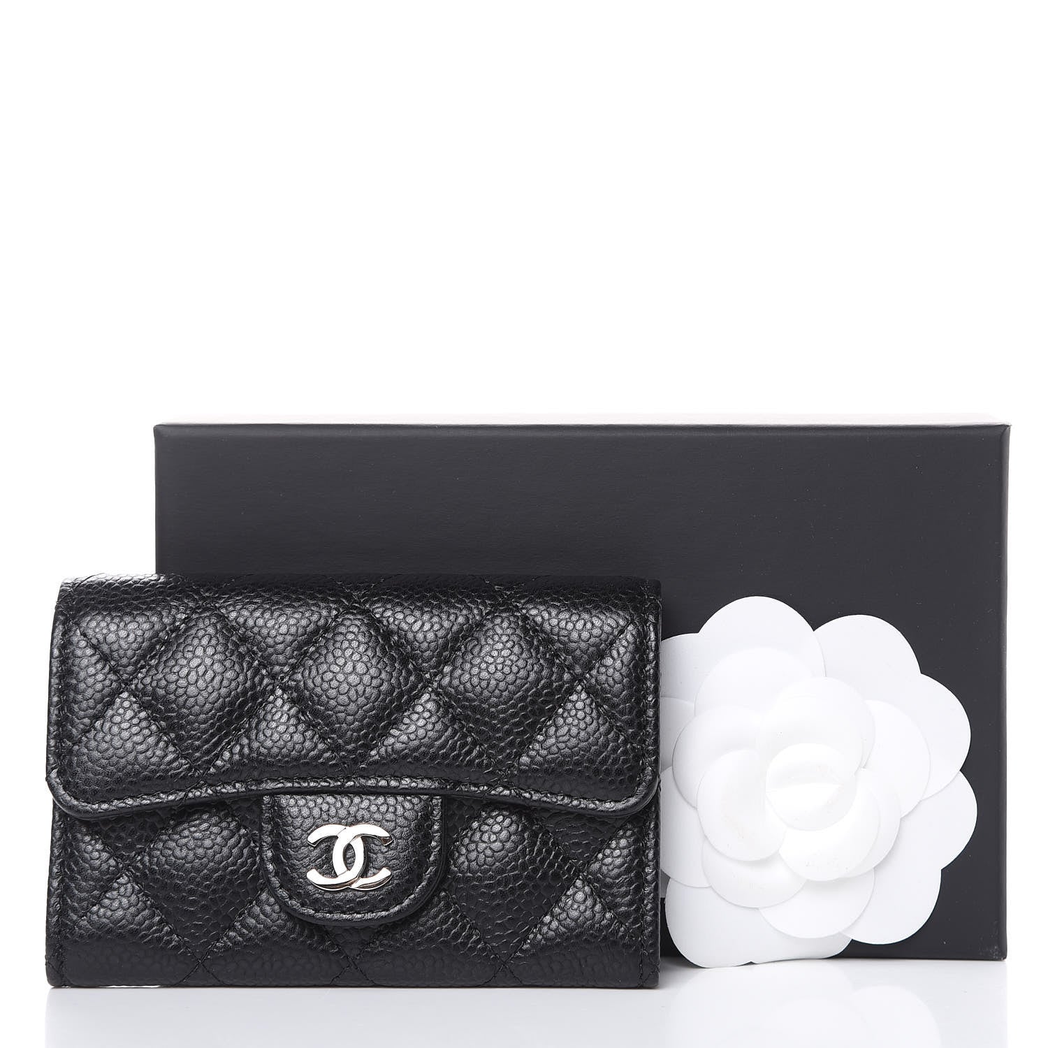 Chanel Caviar Quilted Flap Card Holder Black 9 of 9