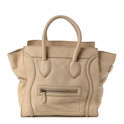 Celine Drummed Calfskin Mini Luggage Dune 1 of 7