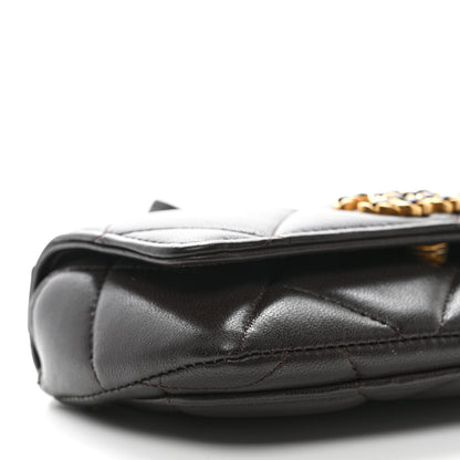 Chanel Goatskin Quilted Chanel 19 Glasses Case With Chain Brown 11 of 12