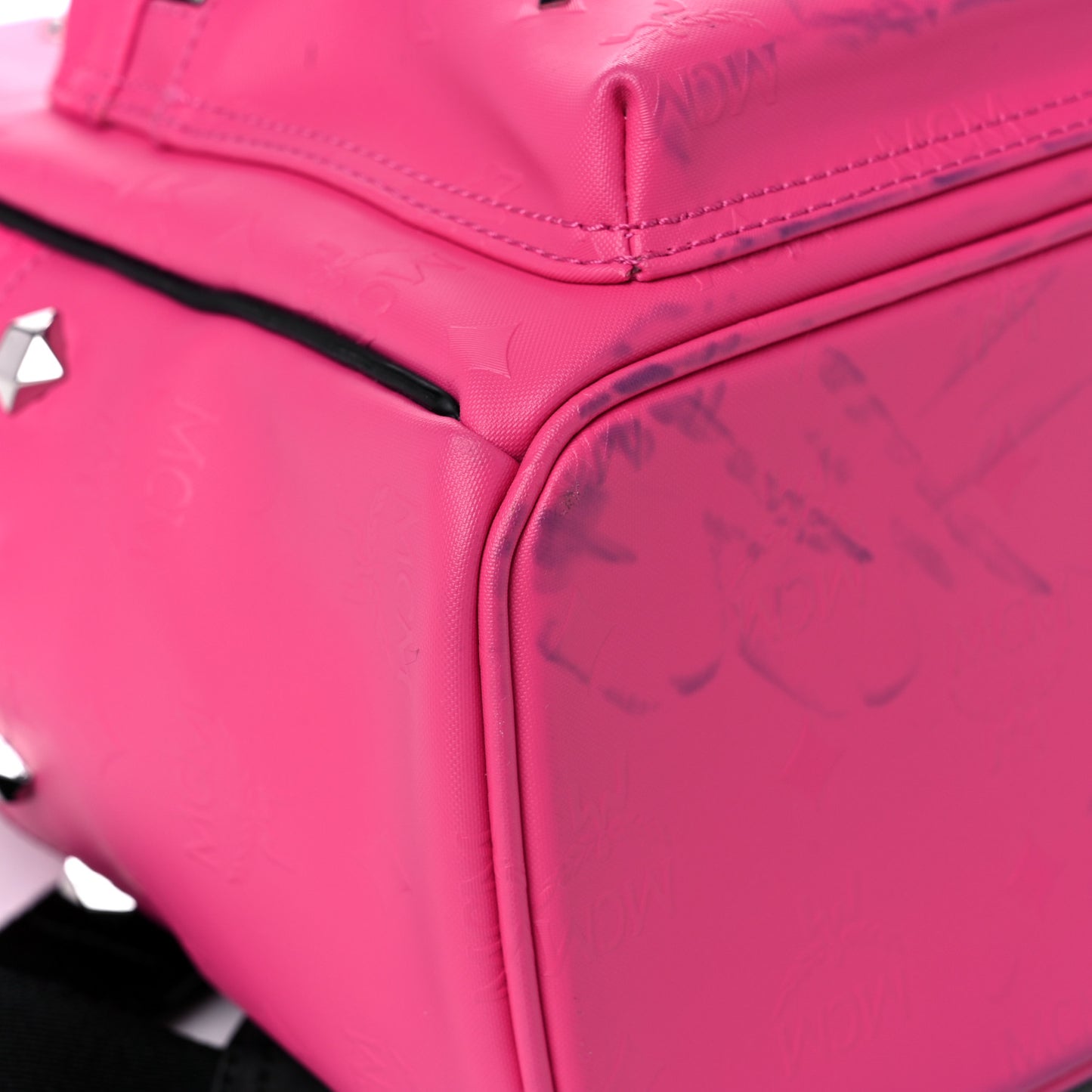 Odeon Studded Small Backpack Beetroot Pink