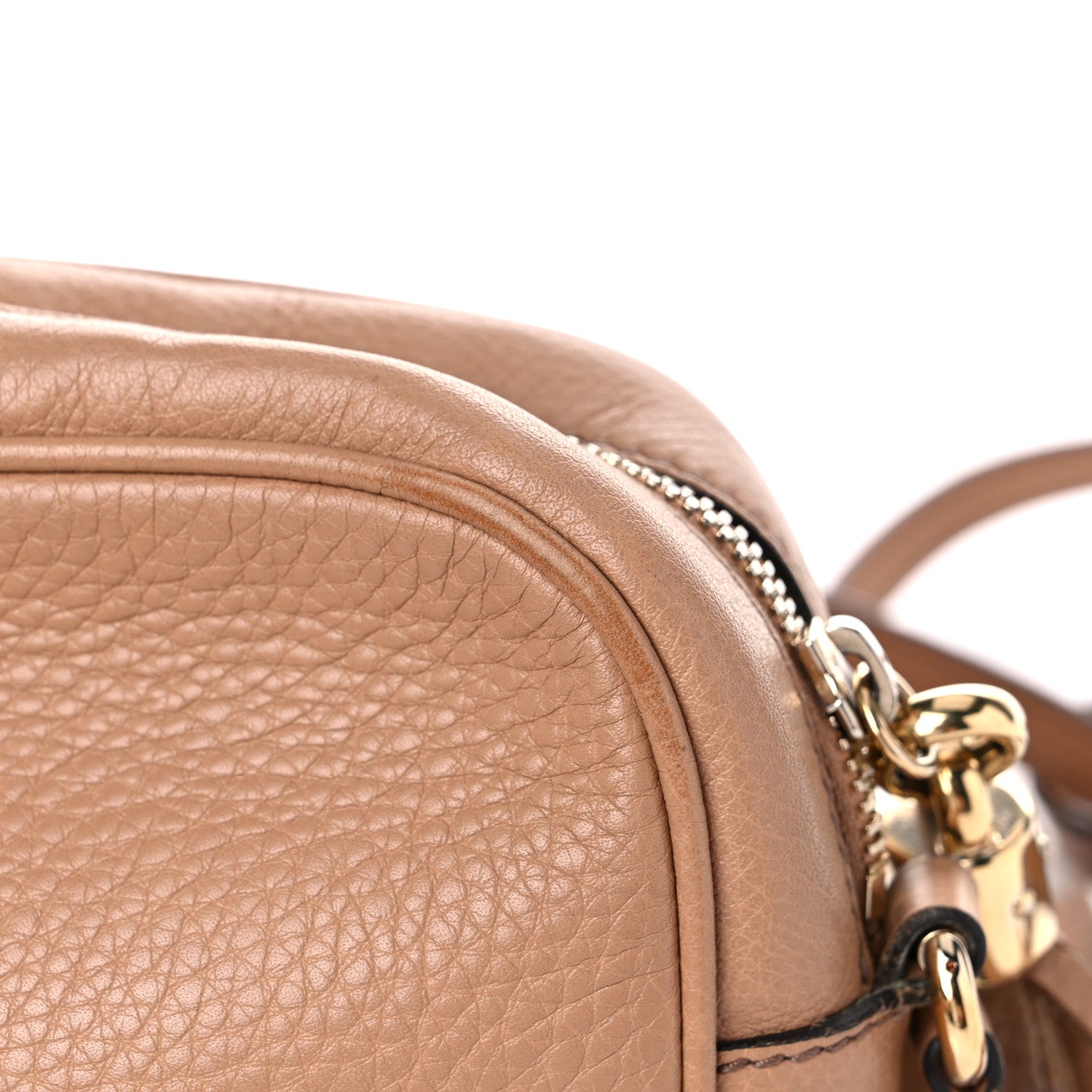 Gucci Pebbled Calfskin Small Soho Disco Bag Camelia 12 of 21