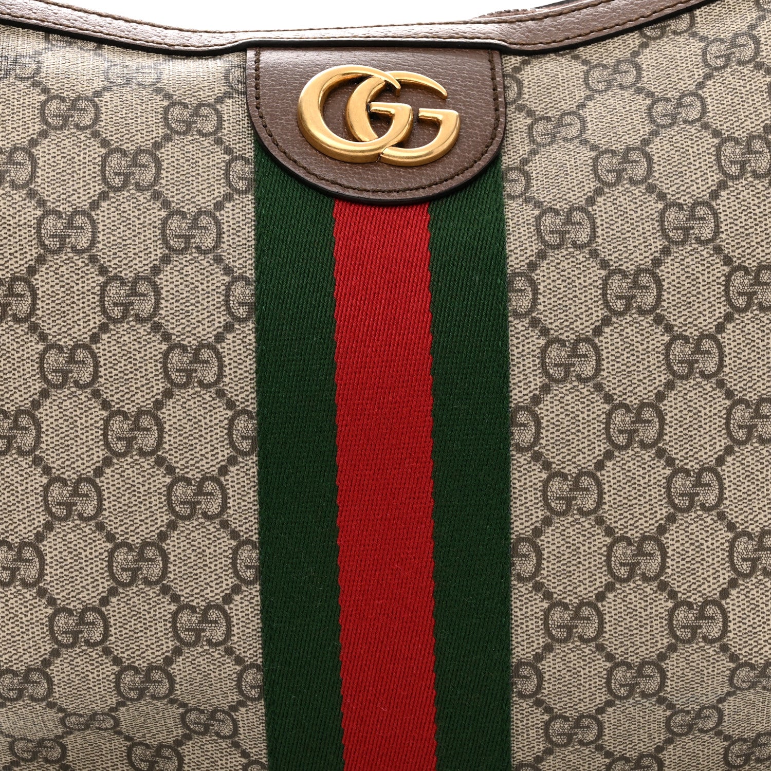 Gucci GG Supreme Monogram Web Small Ophidia Half Moon Hobo Brown 7 of 9