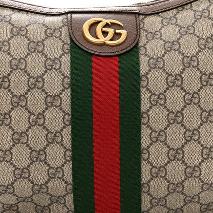 Gucci GG Supreme Monogram Web Small Ophidia Half Moon Hobo Brown 7 of 9