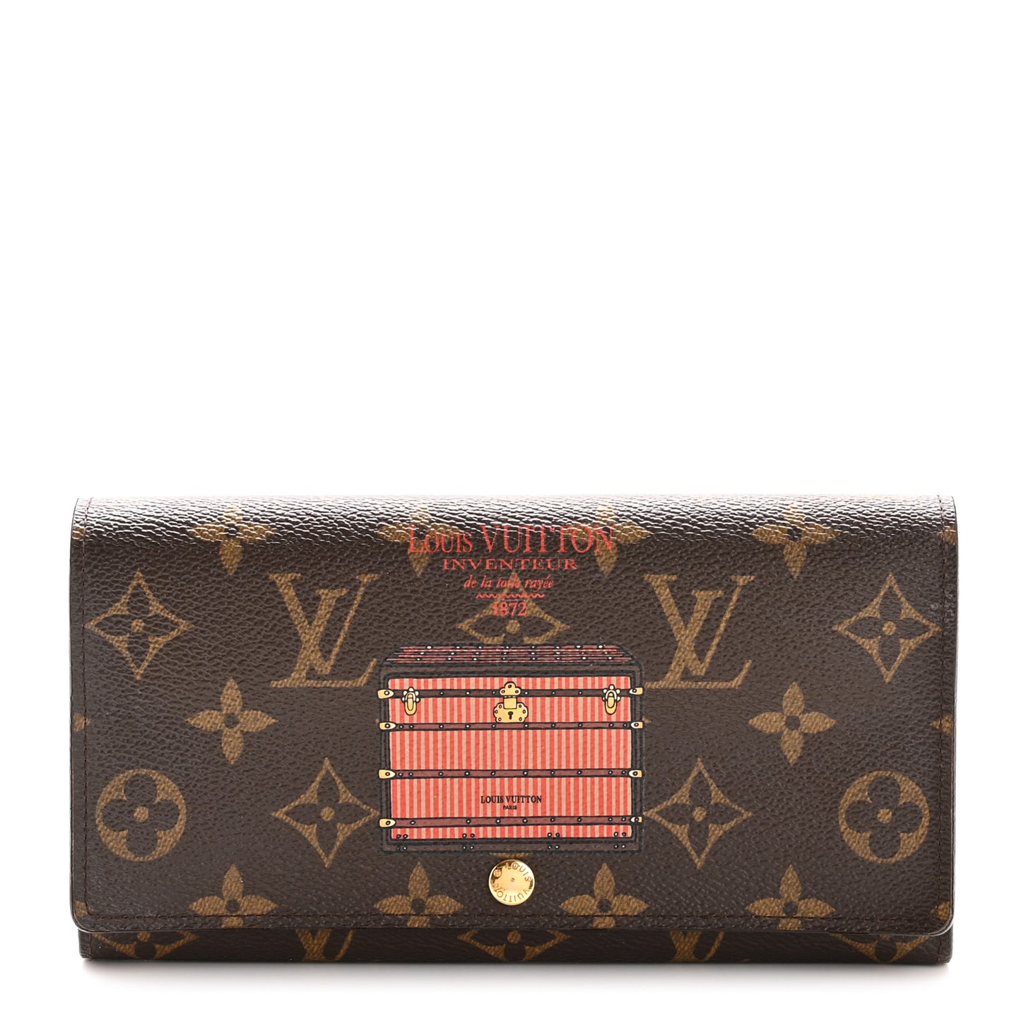 Monogram Trunks and Locks Sarah Wallet