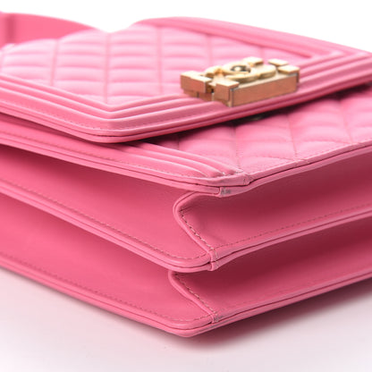 Chanel Calfskin Quilted North South Boy Flap Pink 9 of 10