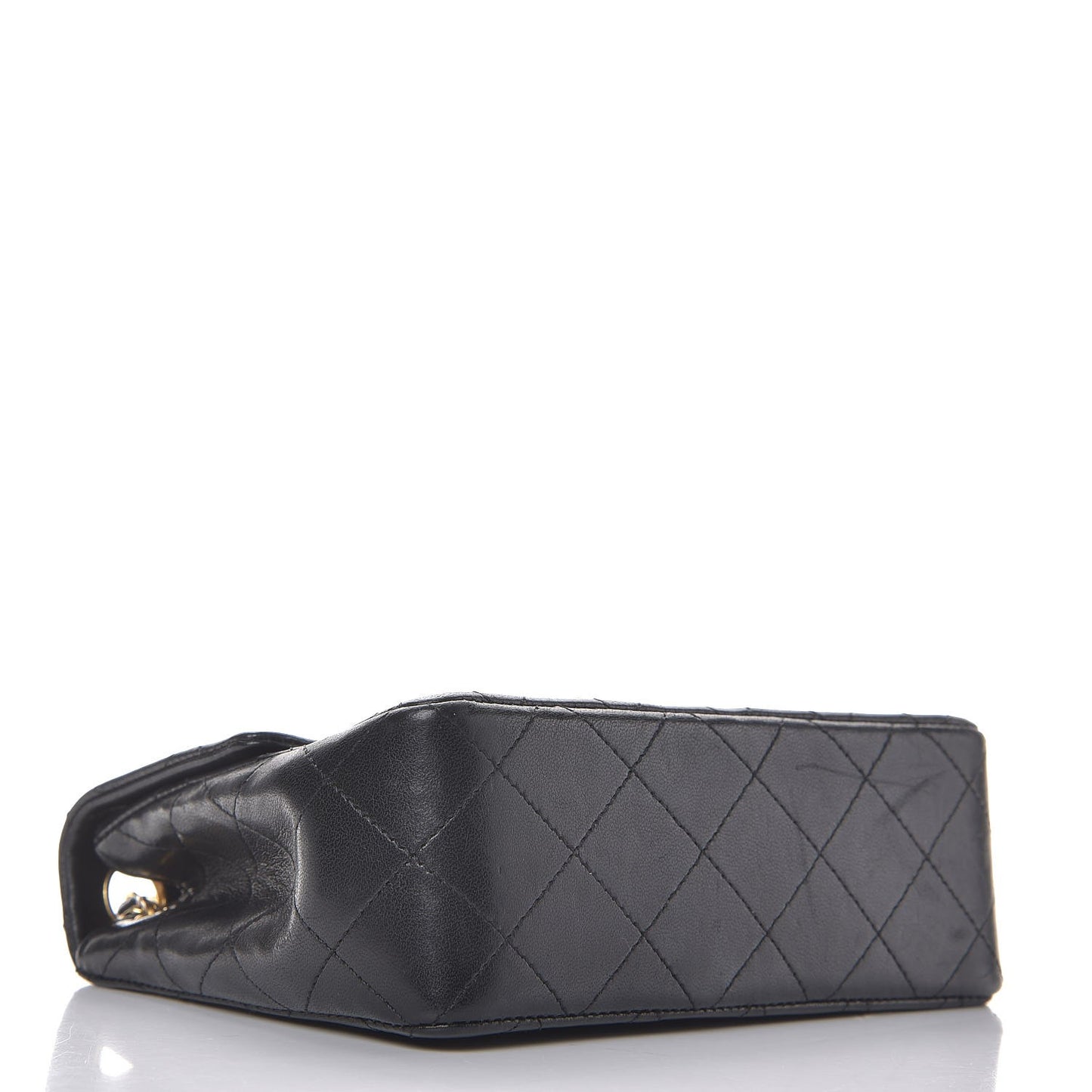 Lambskin Quilted Mini Square Flap Black