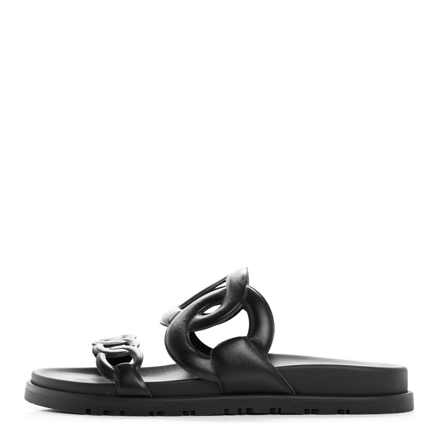 Hermes Nappa Extra Sandals 38 Black 1 of 11