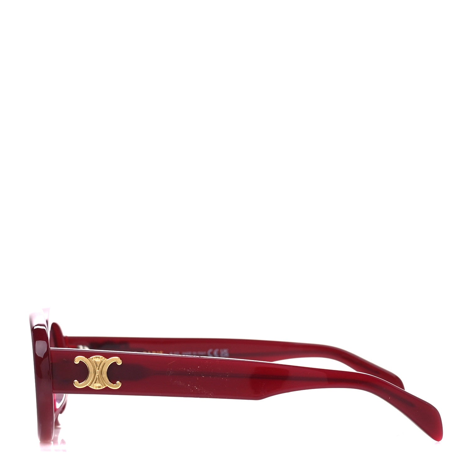 Celine Acetate Triomphe 01 Sunglasses CL 40194U Milky Burgundy 3 of 10