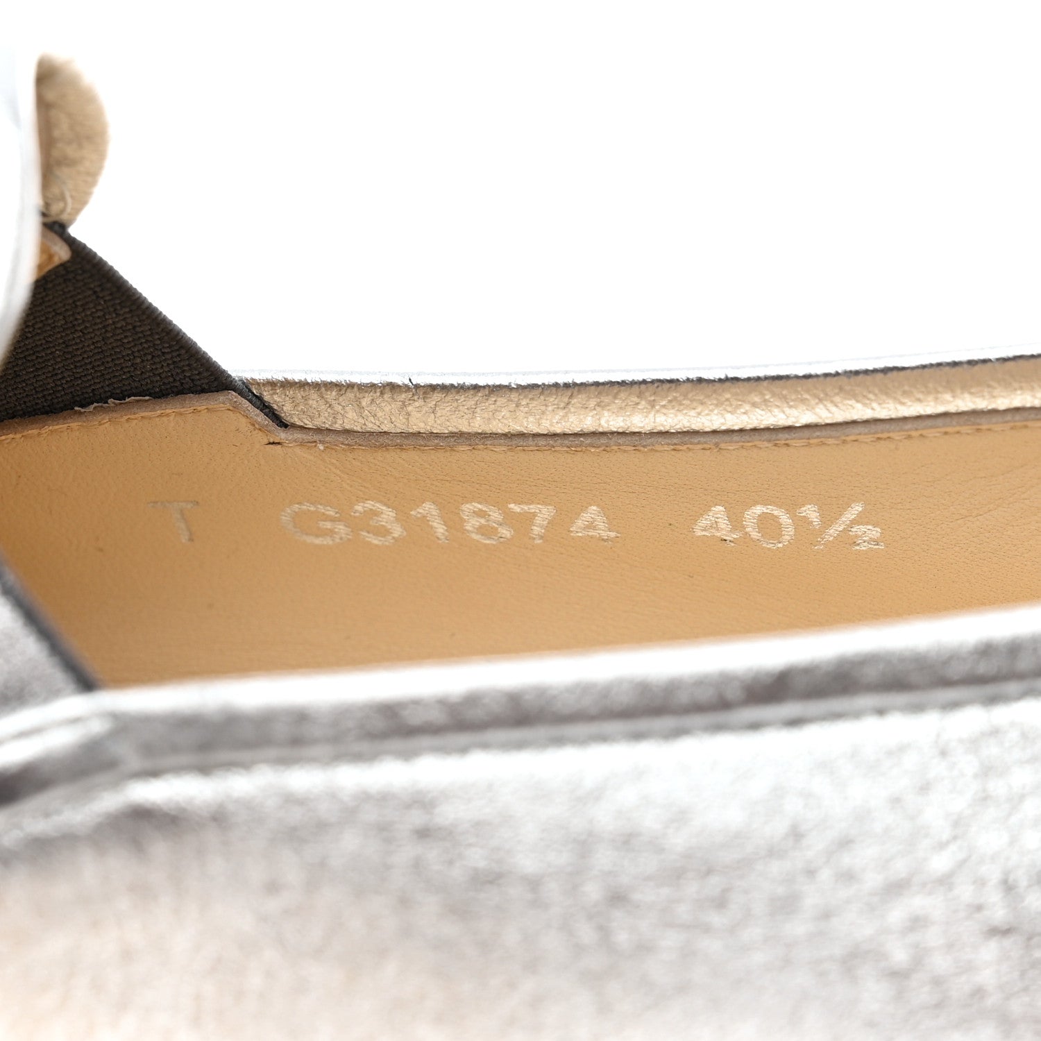 Chanel Crumpled Lambskin CC Mocassin Loafer Espadrilles 40.5 Silver 7 of 10