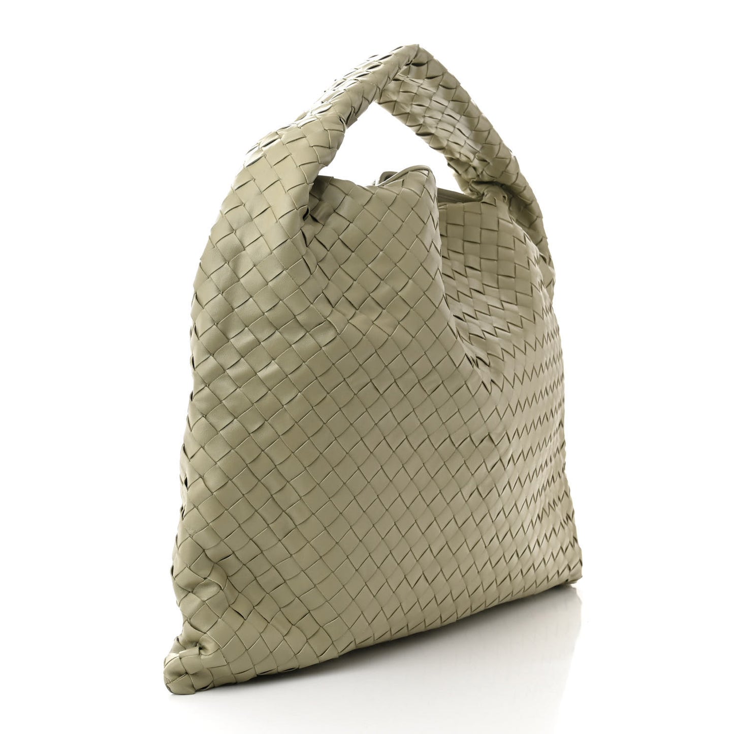 Calfskin Intrecciato Large Hop Travertine