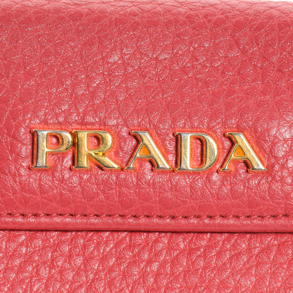 Prada Vitello Daino Compact Wallet Peonia 9 of 9