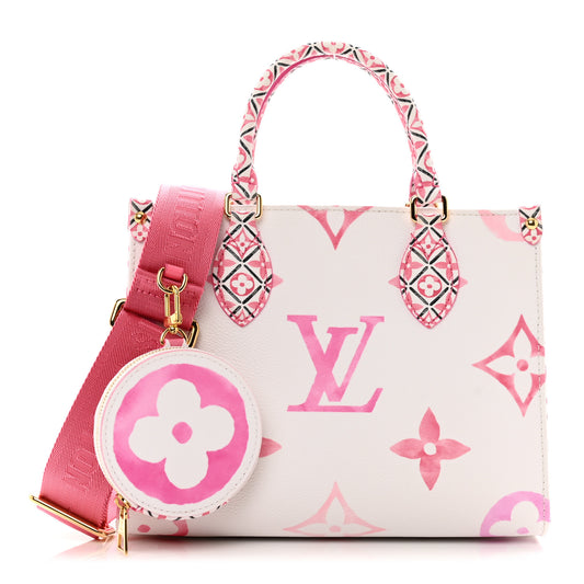 LOUIS VUITTON Monogram Giant By The Pool 2.0 Onthego PM Pink