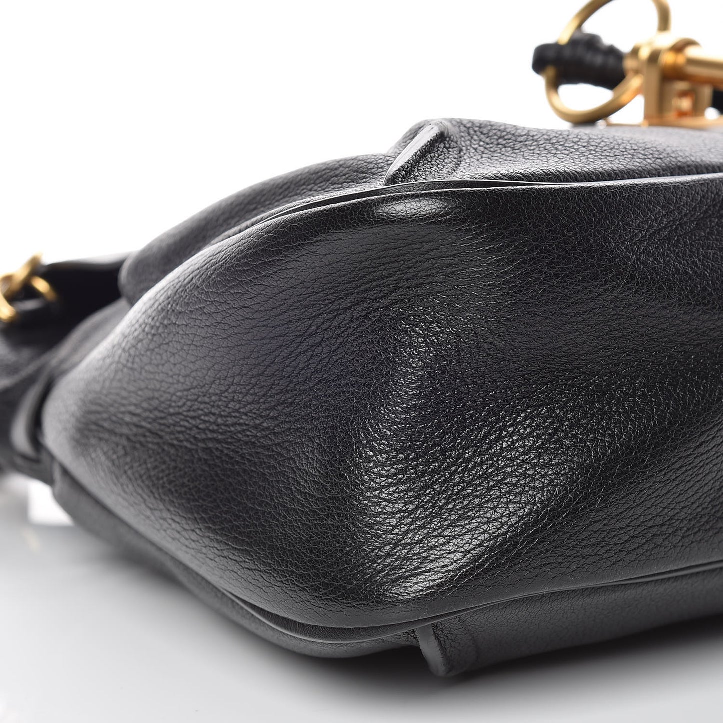 Grained Lambskin Calfskin Medium Lexa Shoulder Bag Black