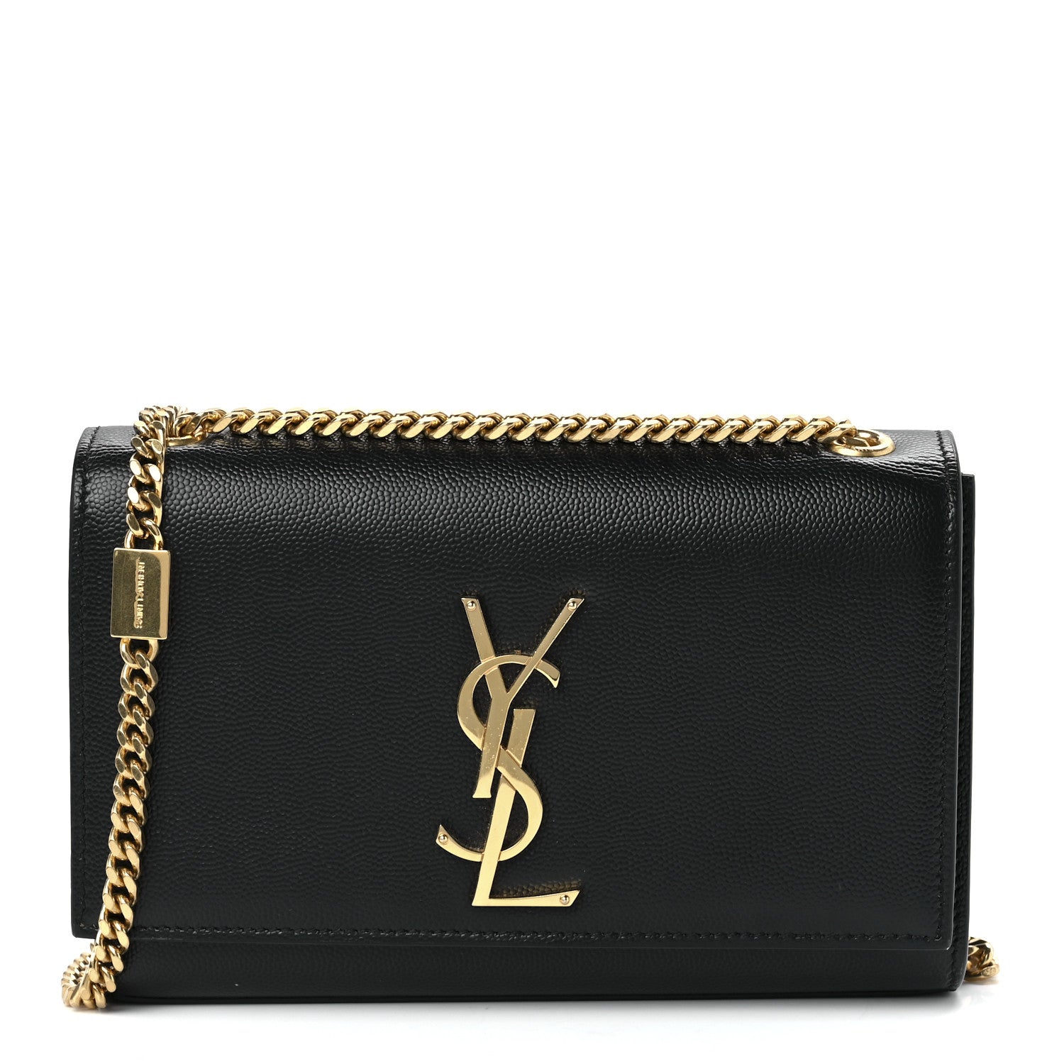 Saint Laurent Grain De Poudre Small Monogram Kate Satchel Black 1 of 12