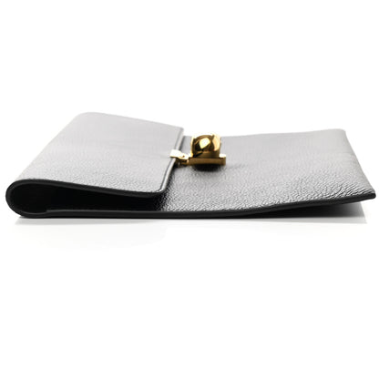 Alexander McQueen Calfskin Skull Envelope Clutch Black 10 of 10