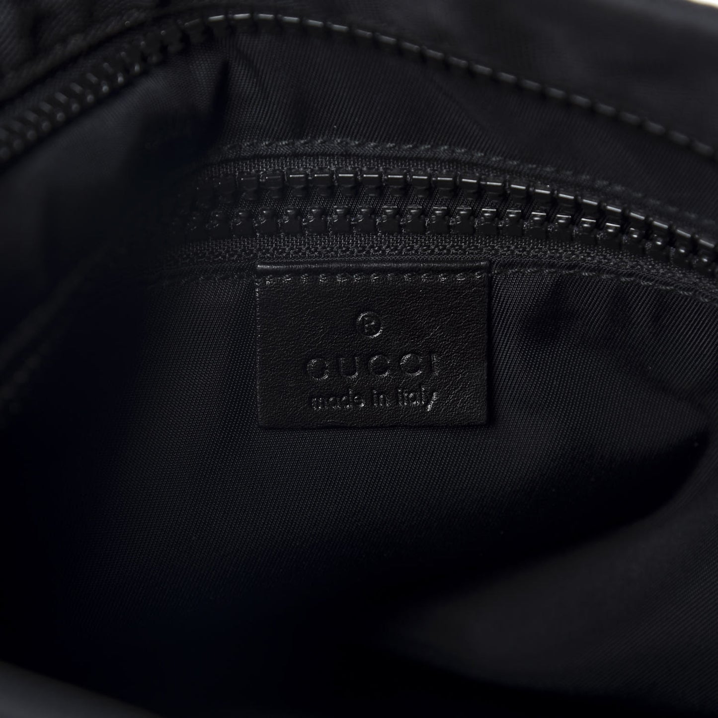 Nylon Web Interlocking G Messenger Bag Black
