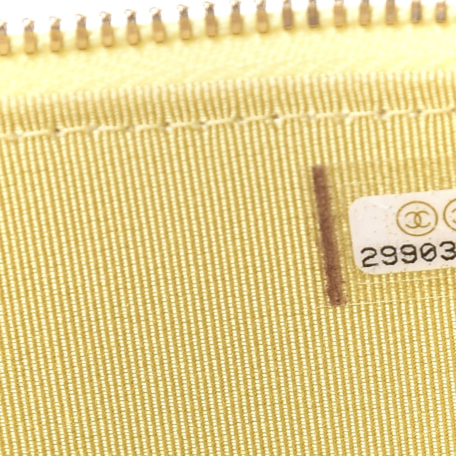 Chanel Caviar Quilted Mini Vanity Case With Chain Light Yellow 6 of 9