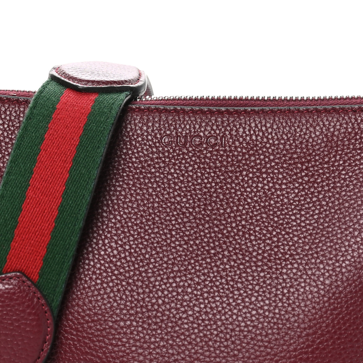 Gucci Pebbled Calfskin Mini B Shoudler Bag Burgundy 8 of 10