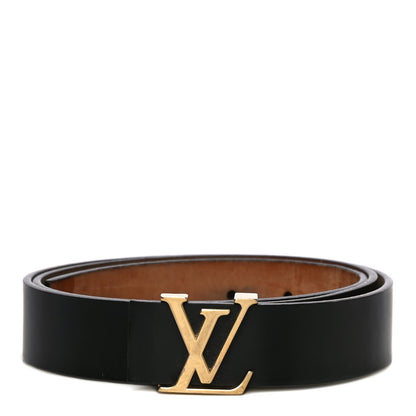 Louis Vuitton Calfskin 30mm LV Initiales Belt 100 40 Black 1 of 14