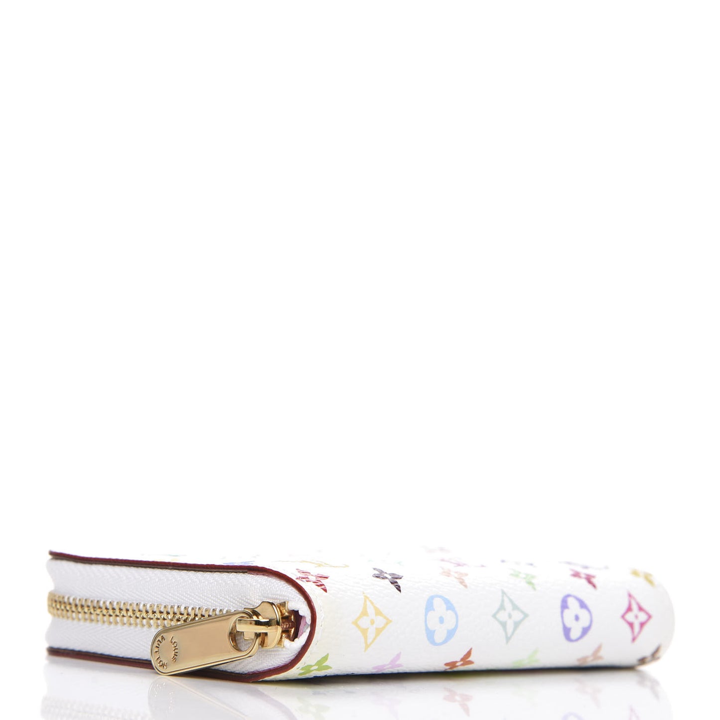 Monogram Multicolor Zippy Coin Purse Wallet White Litchi