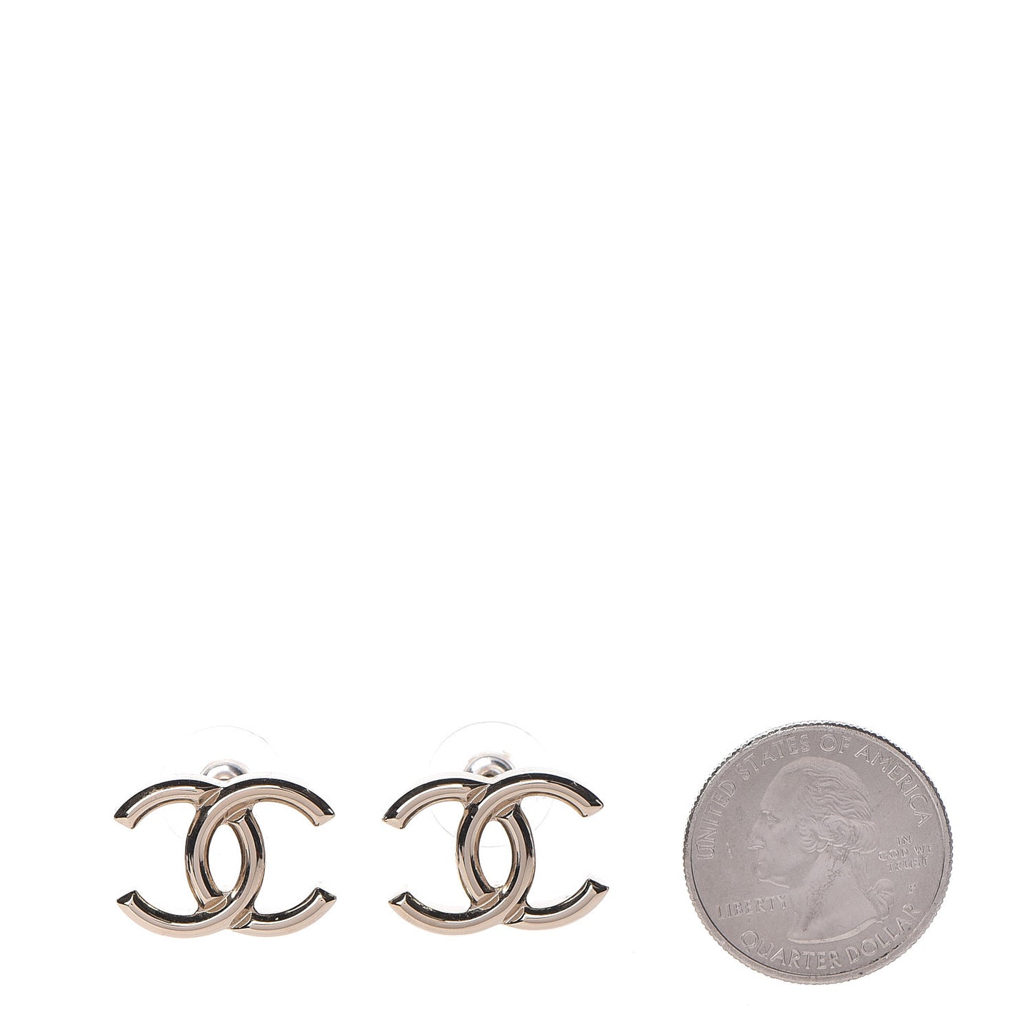 Metal CC Earrings Gold