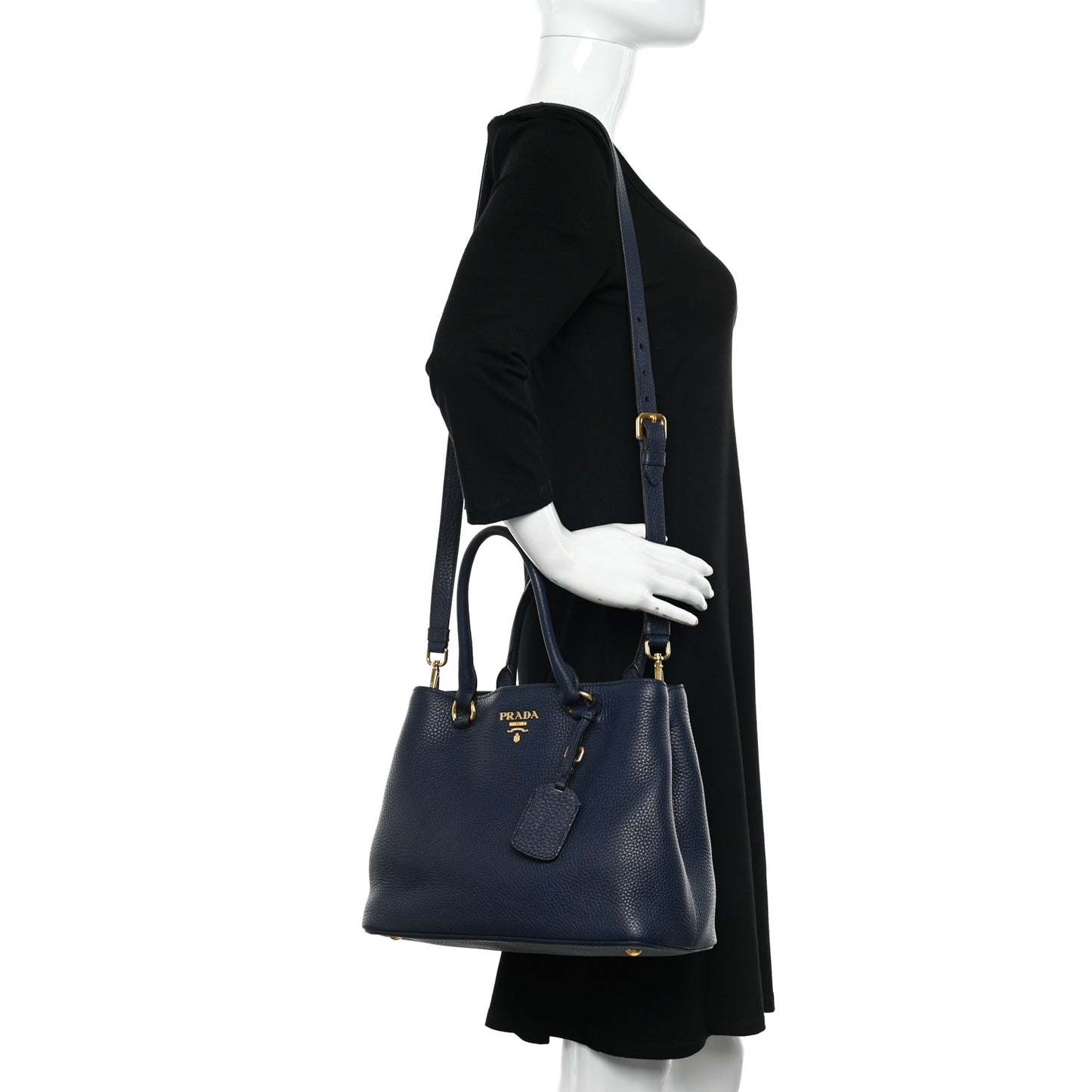 Vitello Daino Top Handle Bag Baltico