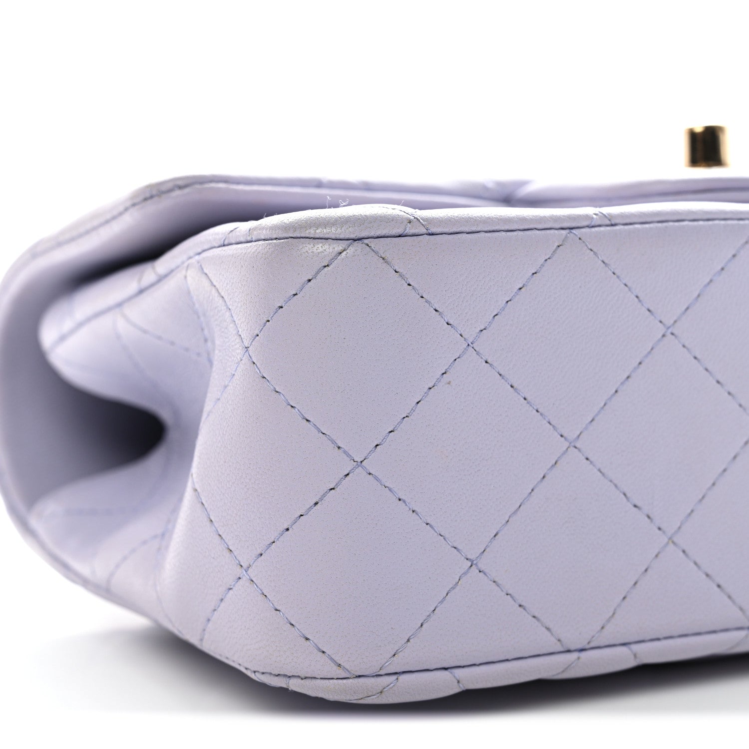 Chanel Lambskin Quilted Mini Top Handle Rectangular Flap Light Purple 24 of 31