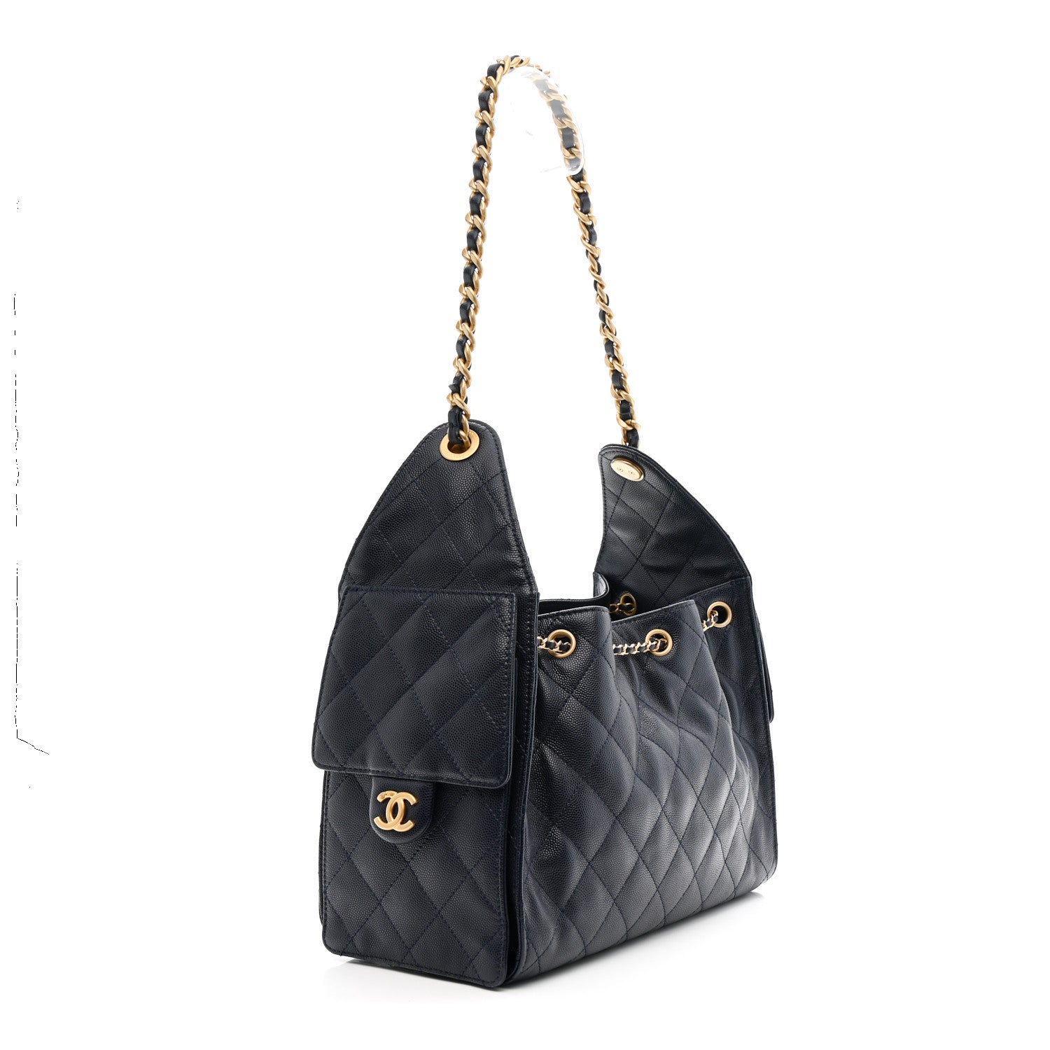 Chanel Caviar Quilted Small Chanel 25 Handbag Dark Navy 3 of 10