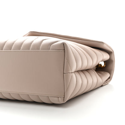 Saint Laurent Calfskin Y Quilted Monogram Medium Loulou Chain Satchel Light Natural 11 of 11