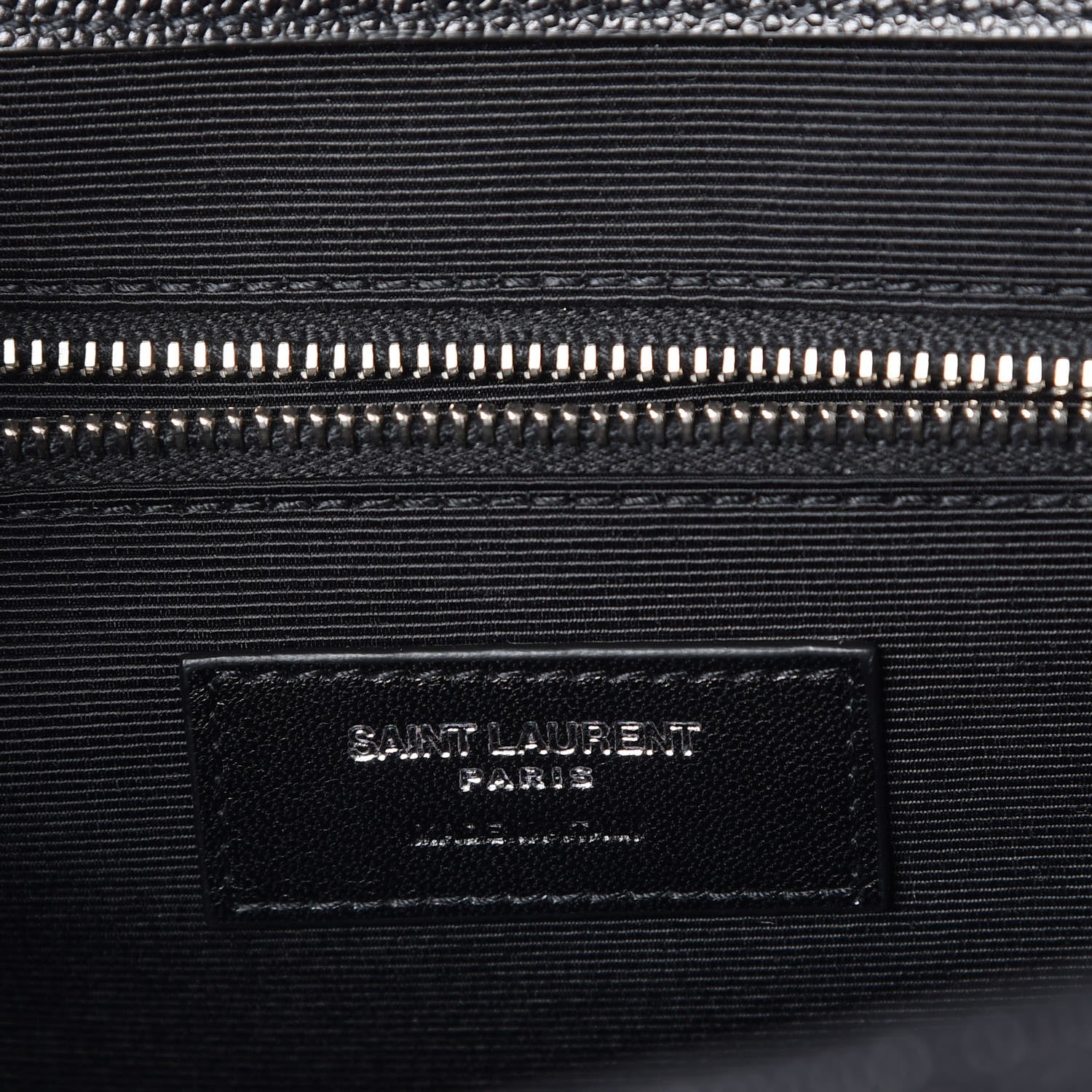 Saint Laurent Grain De Poudre Textured Mixed Matelasse Large Triquilt Monogram Satchel Black 7 of 8