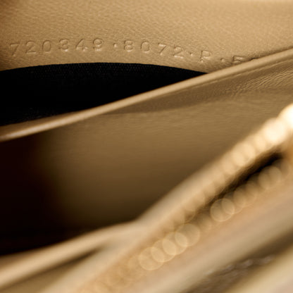 Balenciaga Metallic Smooth Calfskin Crystal Diagonal Allover Logo Hourglass Wallet Light Gold Crystal 8 of 11