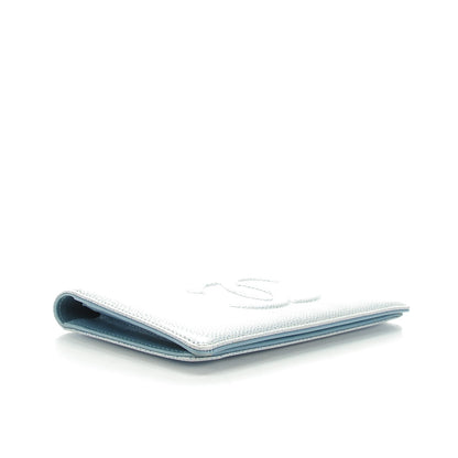 Chanel Caviar Timeless CC Yen Wallet Light Blue 4 of 8