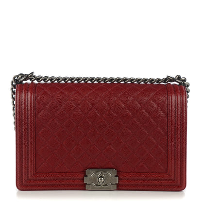 Chanel Caviar Quilted New Medium Boy Flap Dark Red 1 of 9