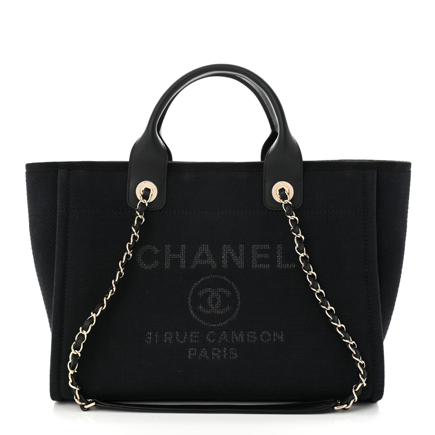 Mixed Fibers Small Deauville Tote Black