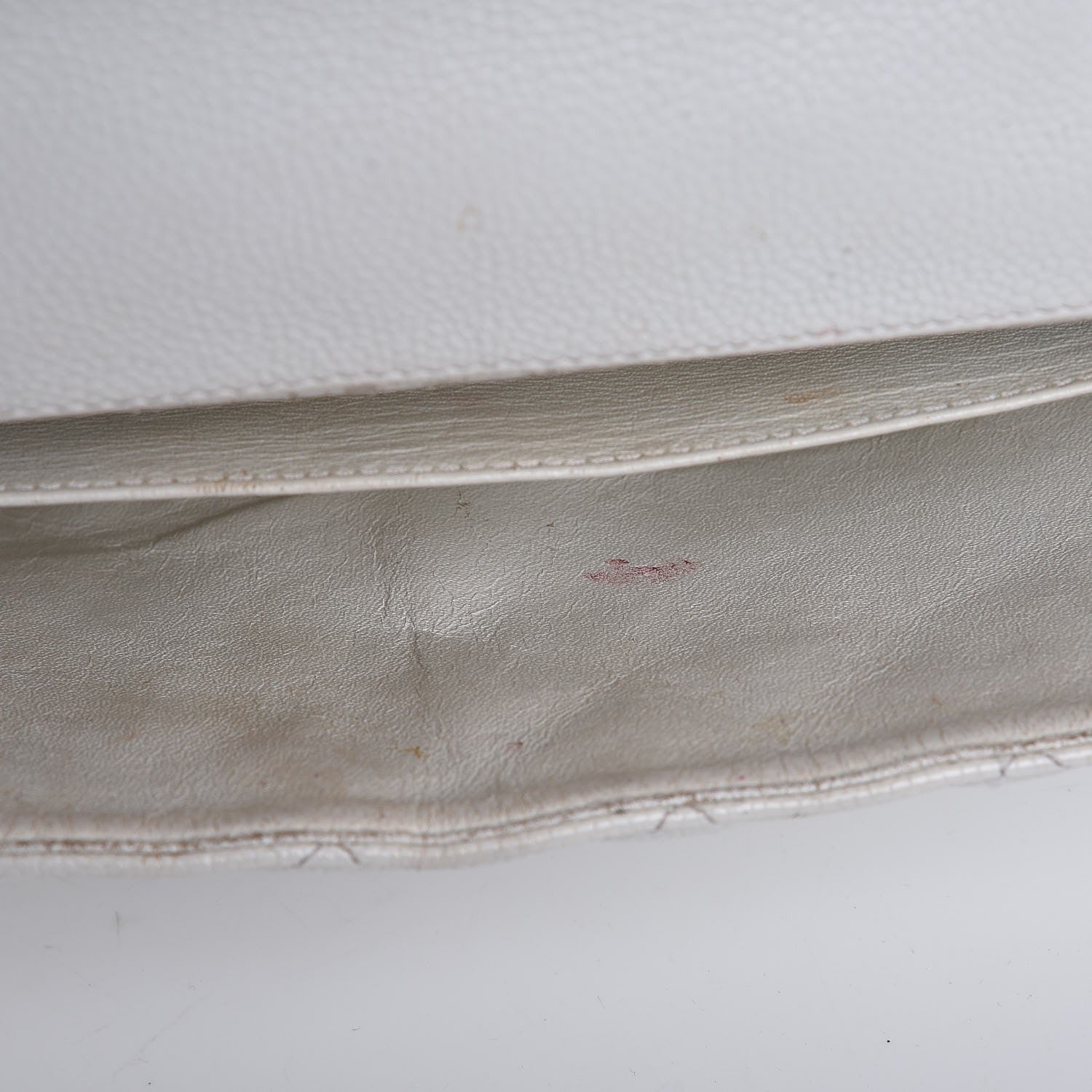 Chanel Caviar Quilted Jumbo Single Flap White 13 of 32
