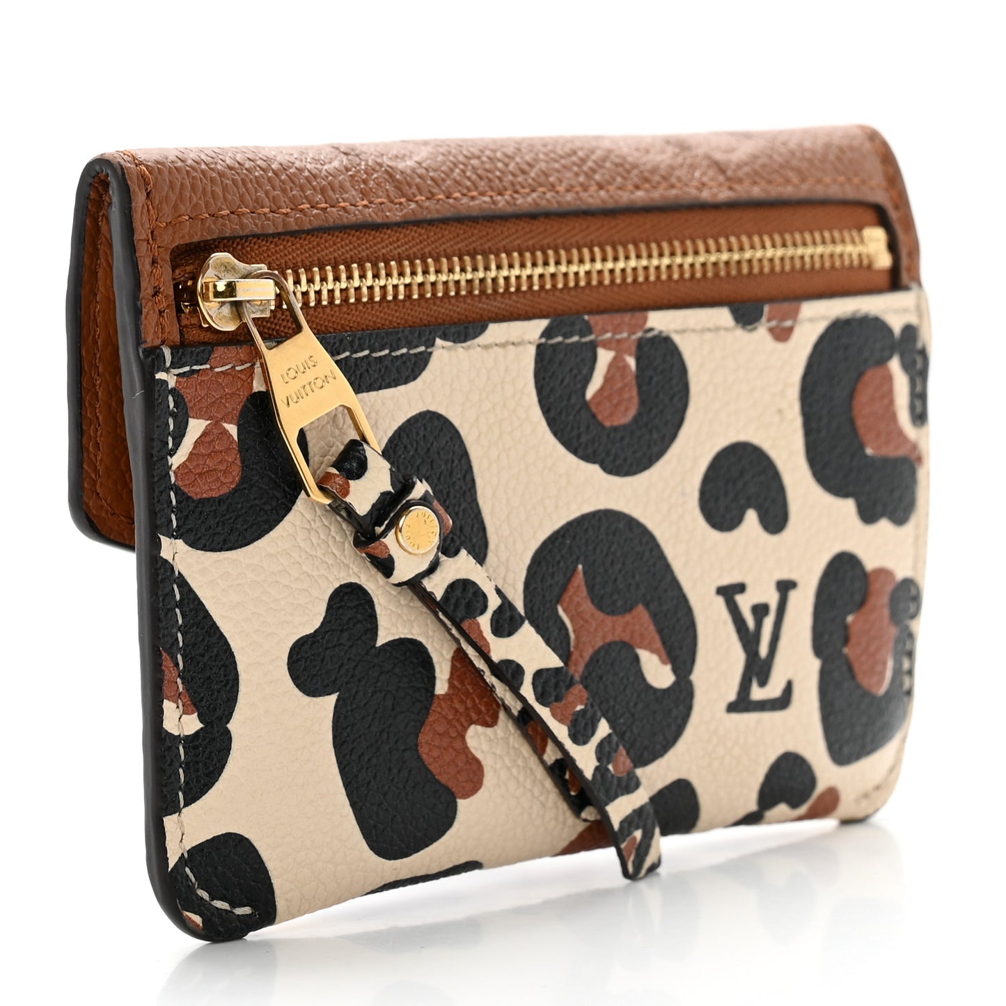 Empreinte Monogram Giant Wild At Heart Key Pouch Caramel