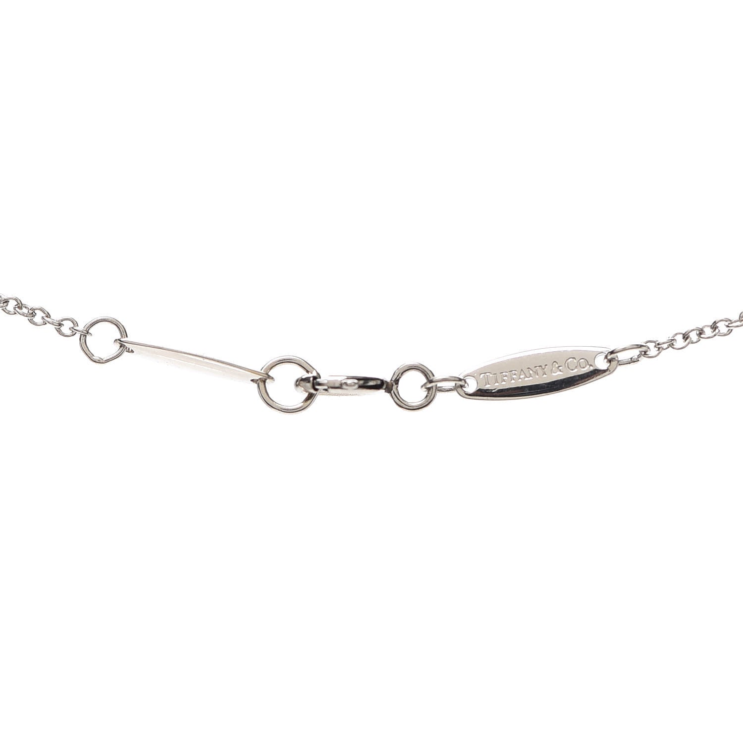 Tiffany Platinum Diamond .14ct Elsa Peretti Diamonds by the Yard Pendant Necklace 4 of 6