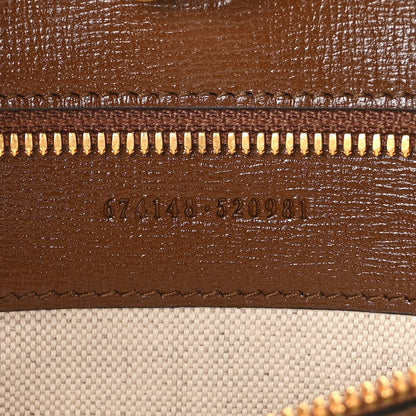Gucci GG Supreme Monogram Azalea Calfskin Dusty Carnation Retro Interlocking G Tote Bag Beige Ebony Brown Sugar 7 of 11