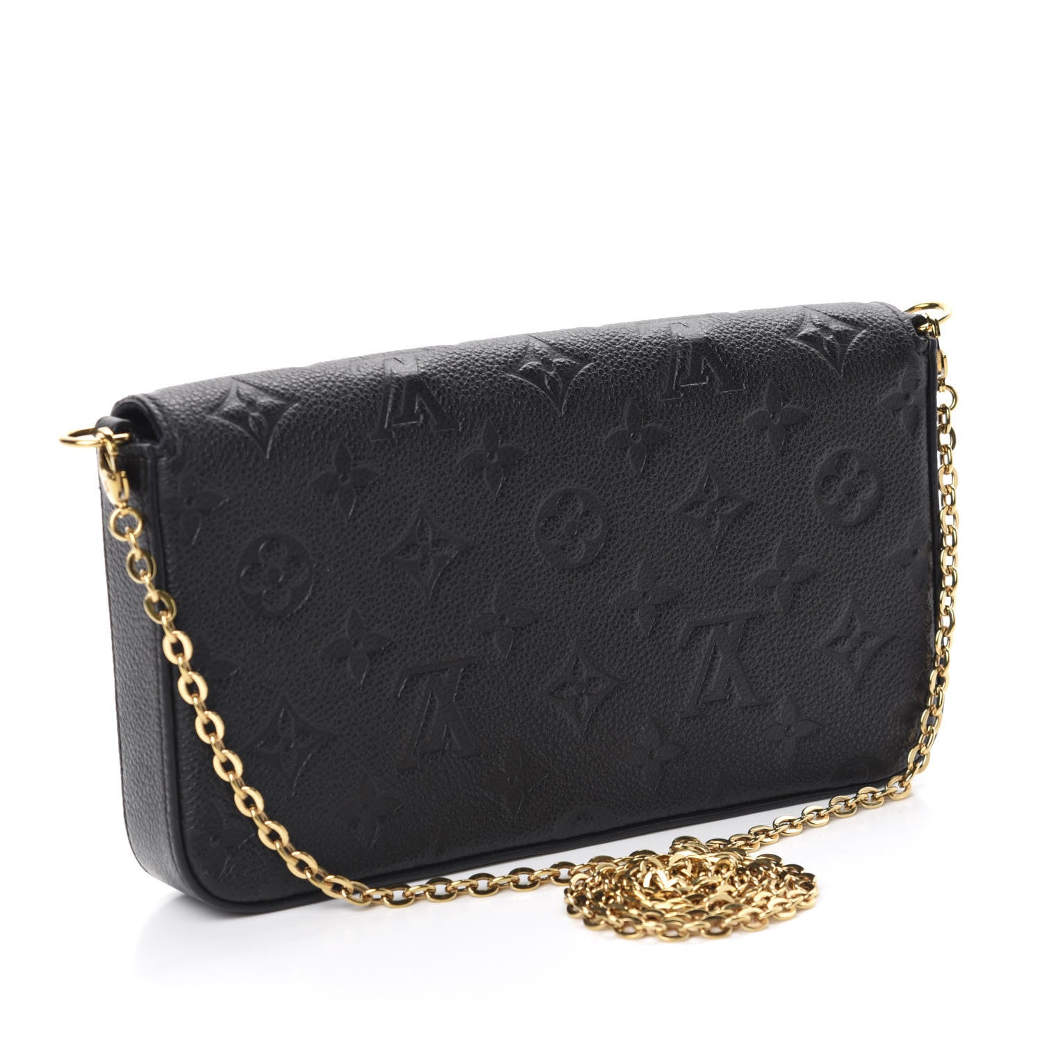 Louis Vuitton Empreinte Pochette Felicie Chain Wallet Black 3 of 12