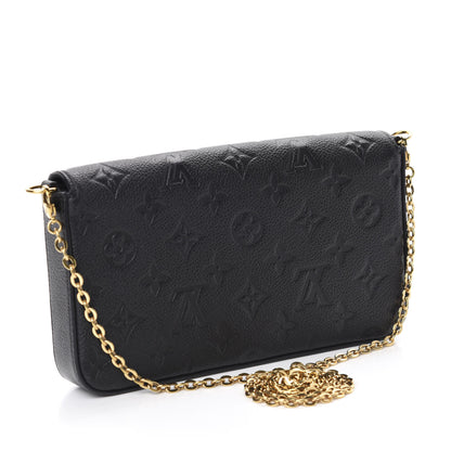 Louis Vuitton Empreinte Pochette Felicie Chain Wallet Black 3 of 12