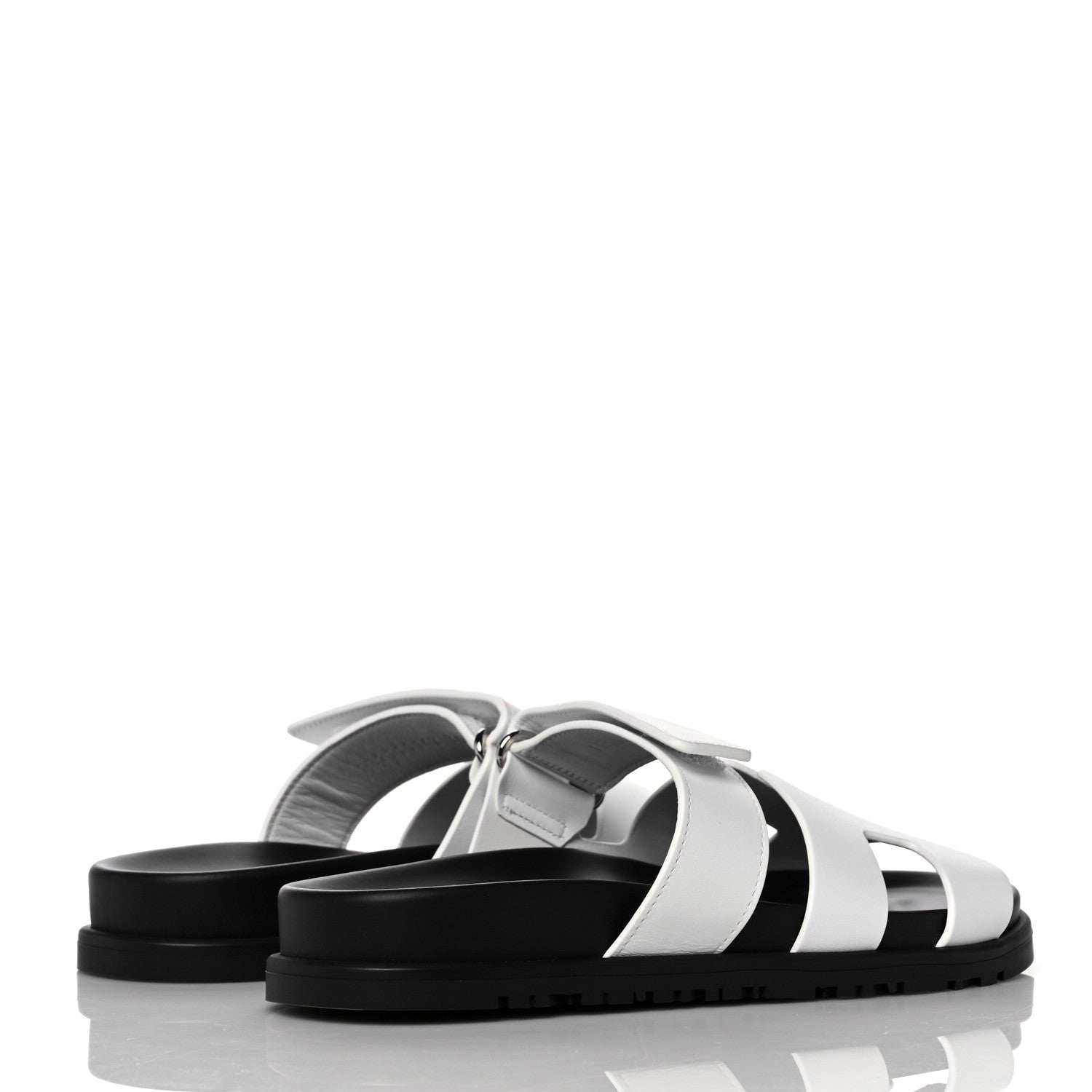 Hermes Calfskin Womens Chypre Sandals 36.5 White 4 of 9
