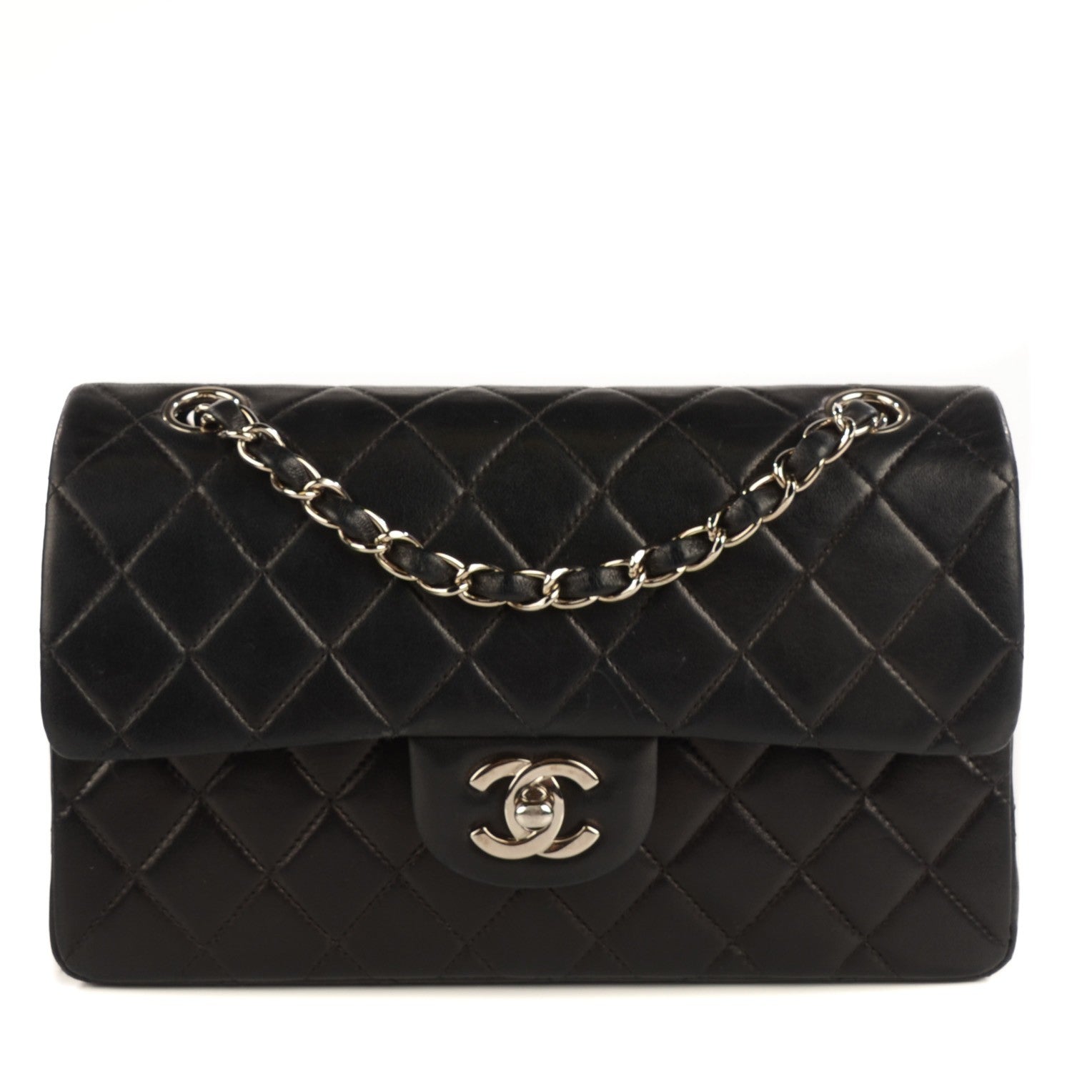 Chanel Lambskin Quilted Small Double Flap Black 1 of 9