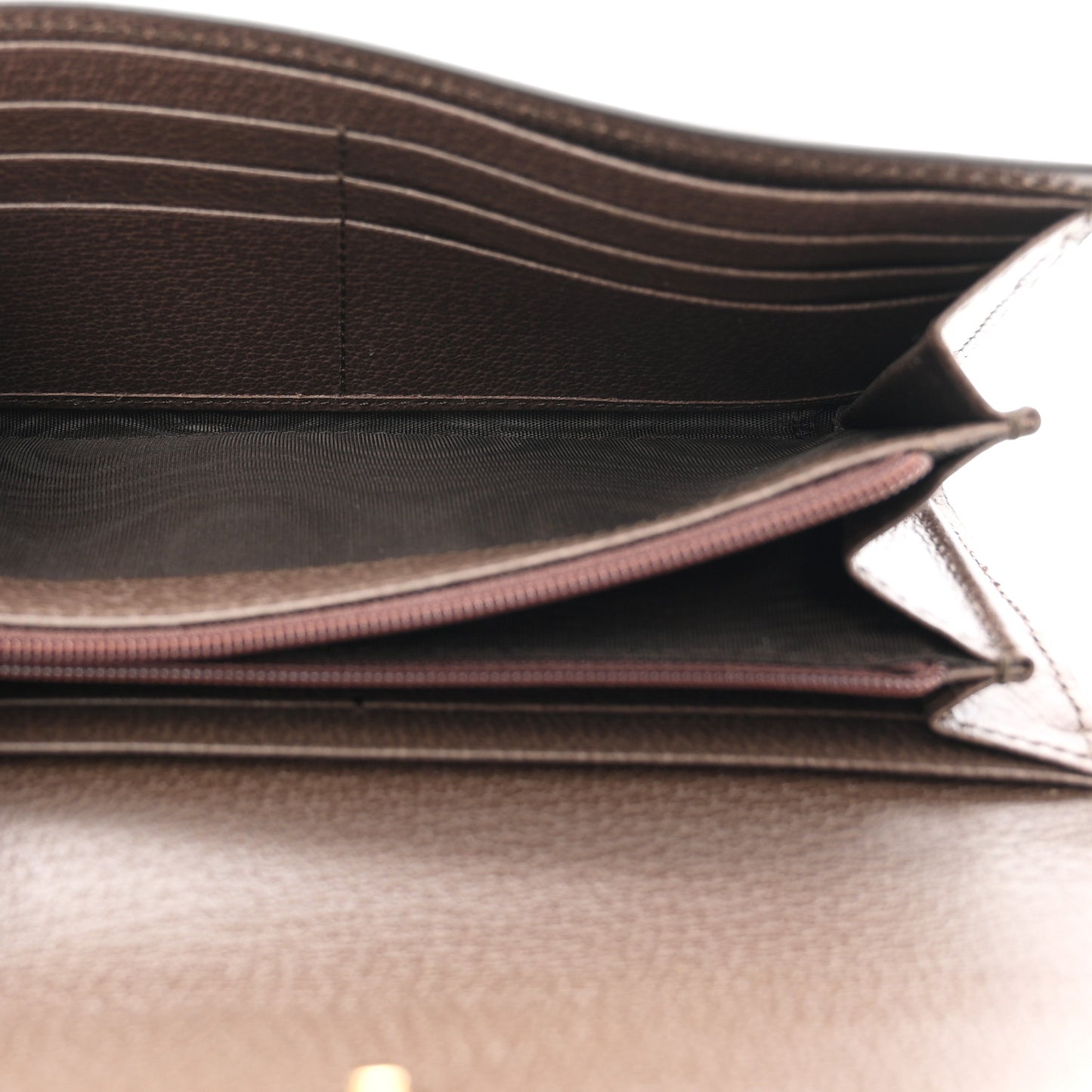GG Supreme Monogram Web Ophidia Continental Wallet Brown