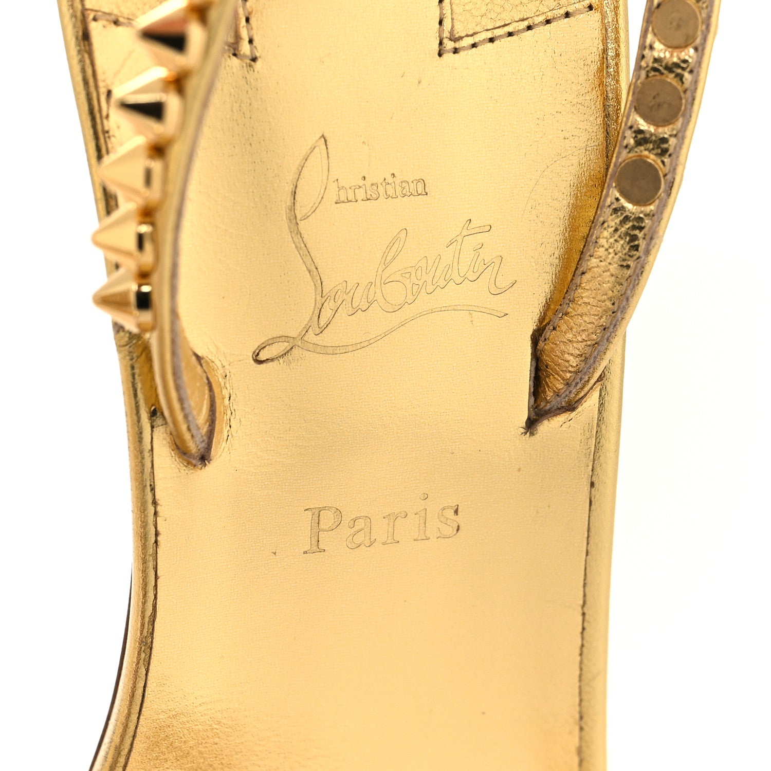 Christian Louboutin ゴールド フラットシューズ 38 Christian Louboutin ゴールド フラットシューズ 38 Christian