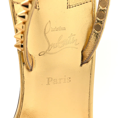 Christian Louboutin Metallic Kid Spiked So Me 100 Sandals 38 Gold 7 of 8