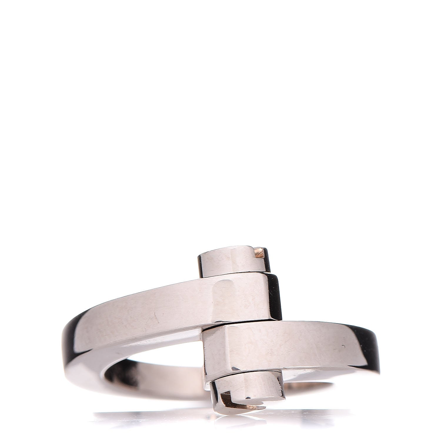 Cartier 18K White Gold Menotte Ring 53 6.25 1 of 7