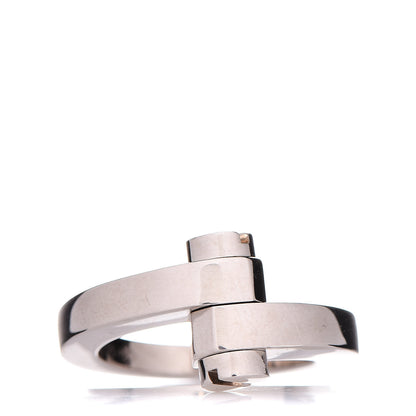 Cartier 18K White Gold Menotte Ring 53 6.25 1 of 7